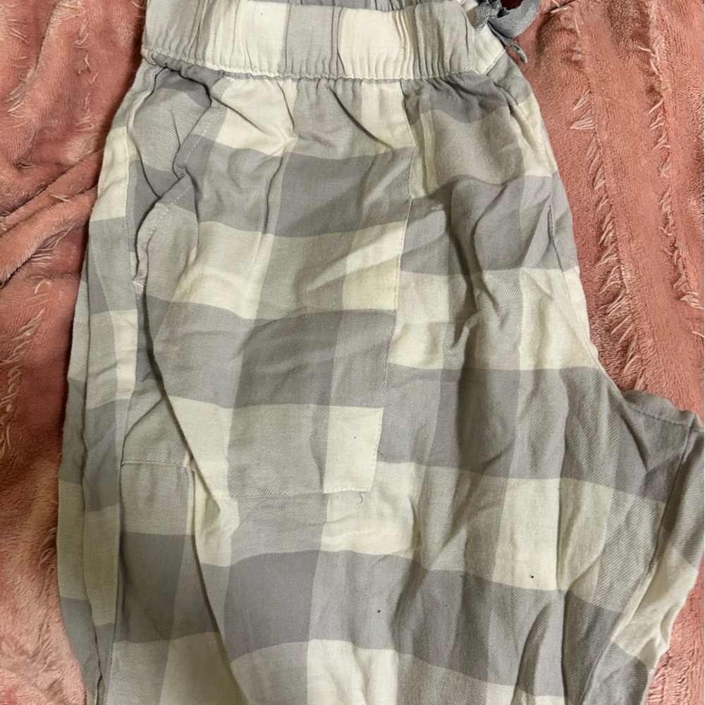 grey and white pjs